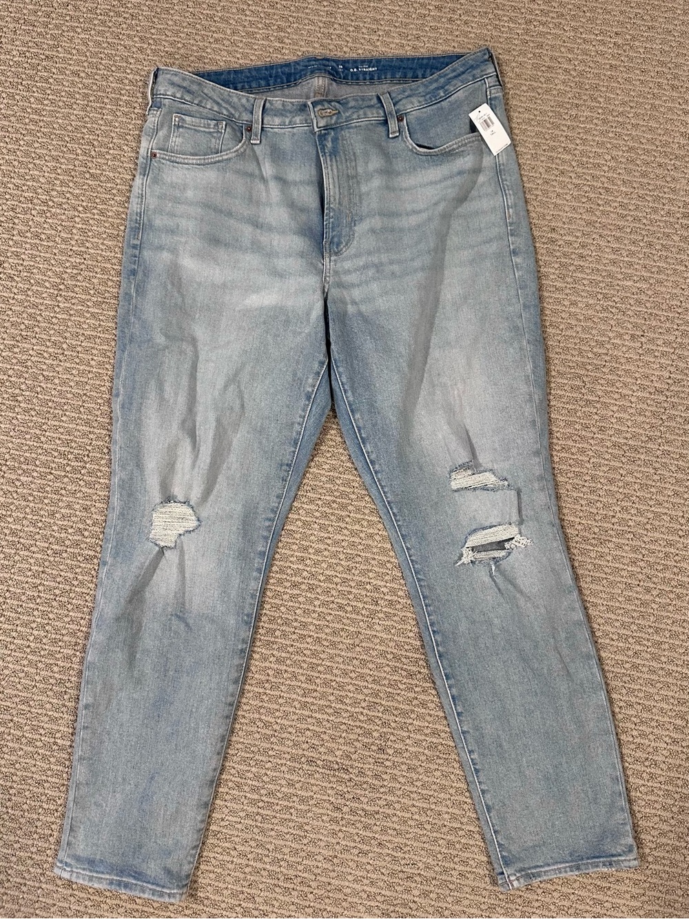Old Navy Light Blue Distressed Boyfriend Jeans